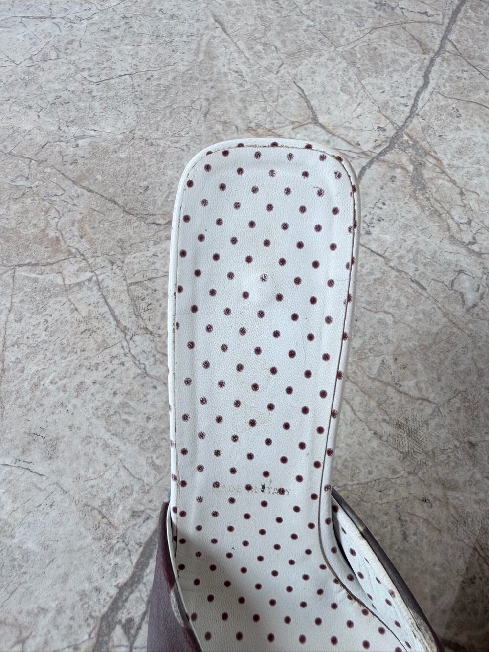 Archival Prada SS 2000 Polka Dot Silk Mule Kitten Heels - Picture 6 of 10